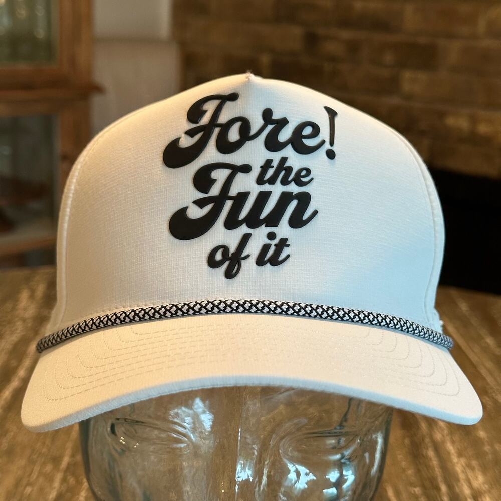 Tommy Bahama ‘Fore the Fun of It’ Golf Hat Cap SnapBack Rope White Adjustable